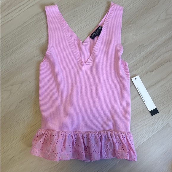 Agnes Ruffle Pink Tank - Picture 3 of 6